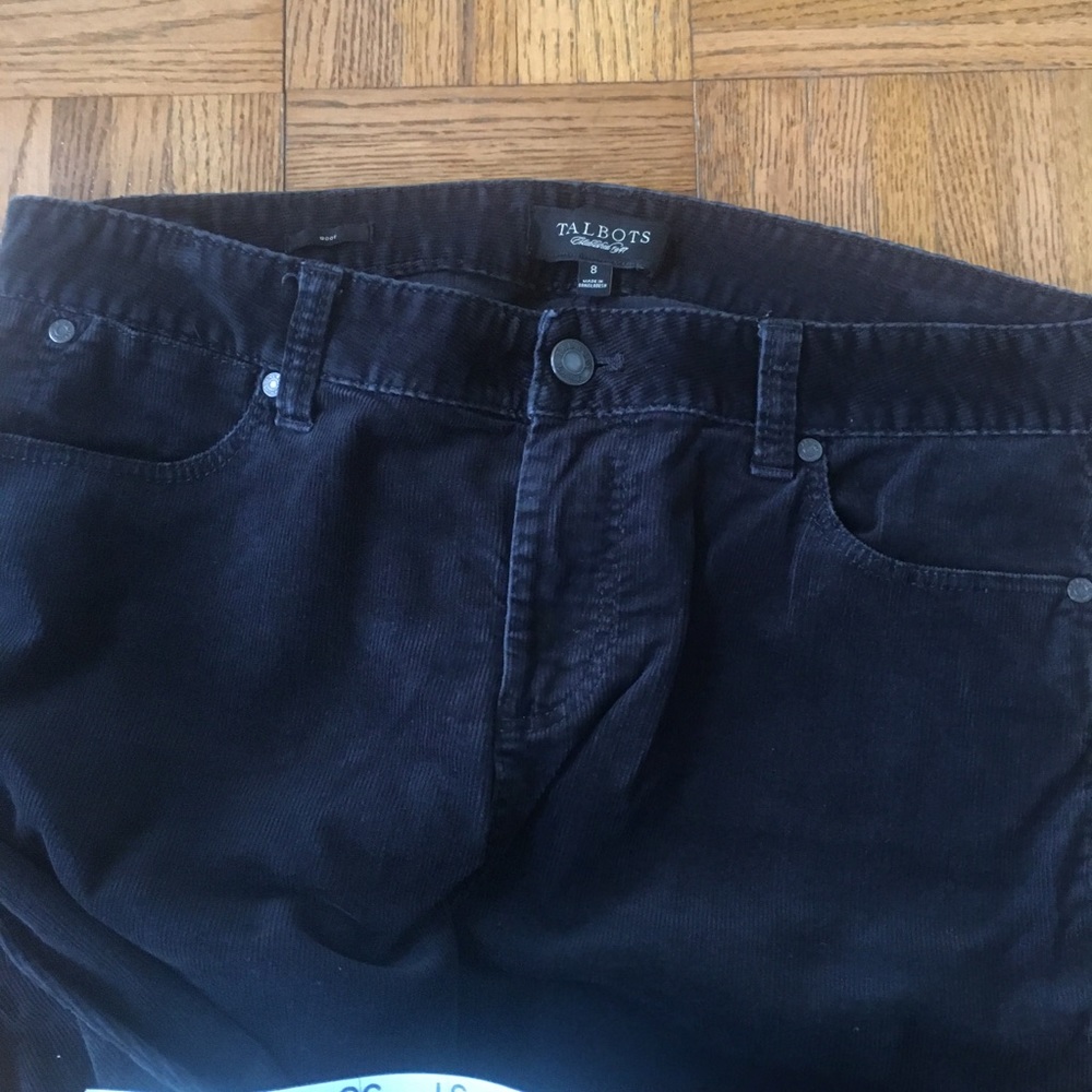 Talbots black bootcut cords 8